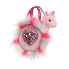 Aurora® - Fancy Pals™ - Llamacornio Sparkle Heart Pink™ de 5,5"