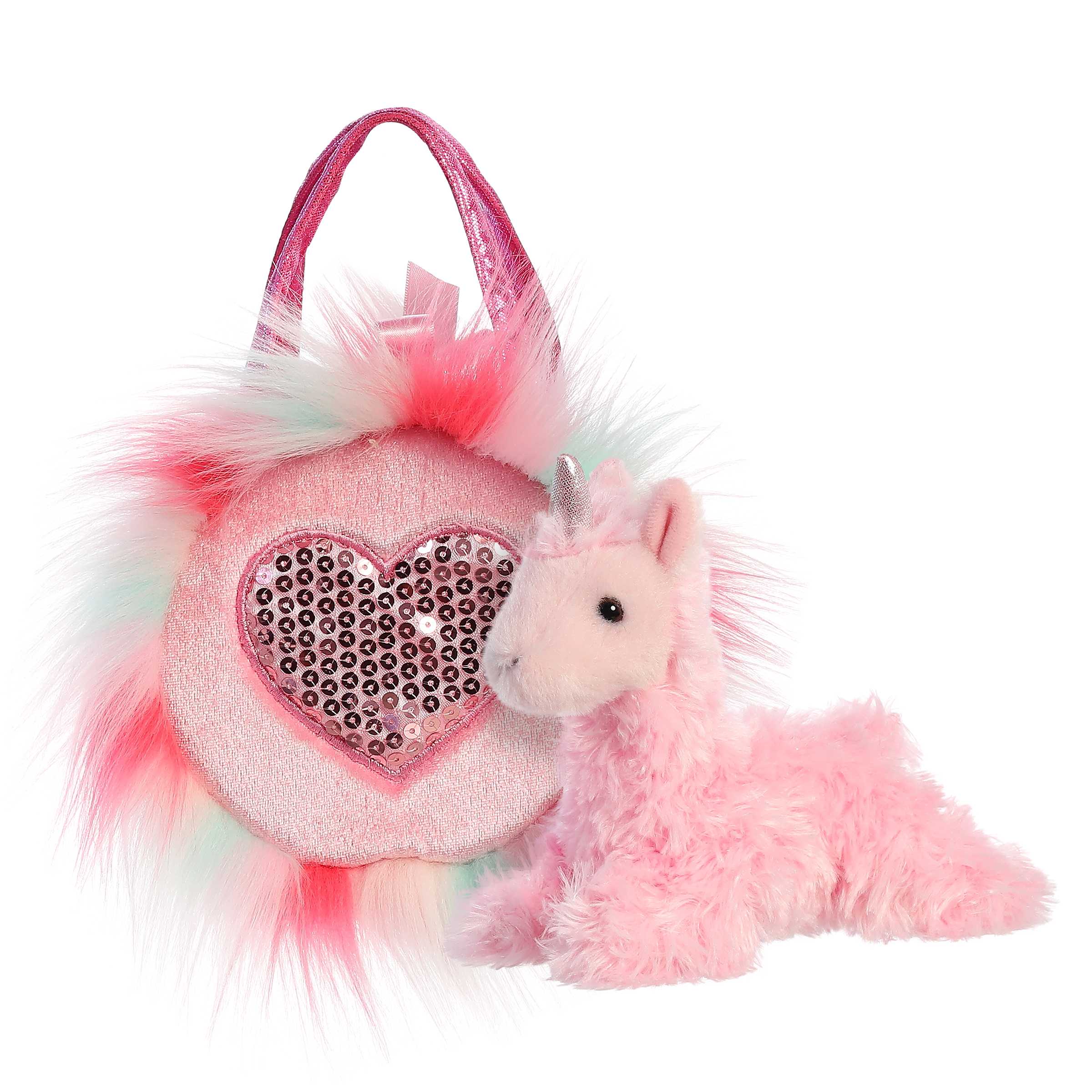 Aurora® - Fancy Pals™ - Llamacornio Sparkle Heart Pink™ de 5,5"