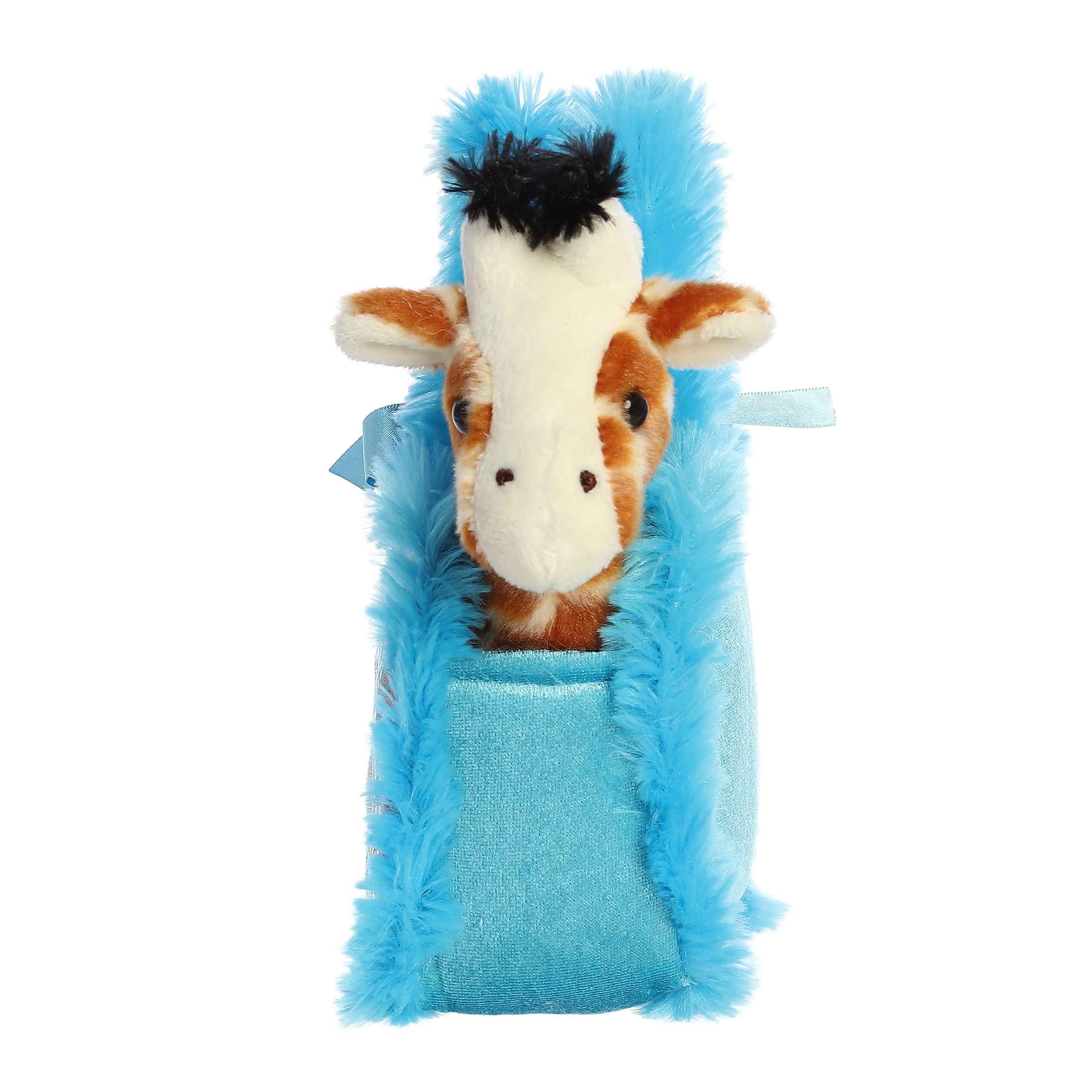 Aurora Palm Pals Safara The Giraffe - 5 Inch Multi-Colored Soft Beanbag Toy