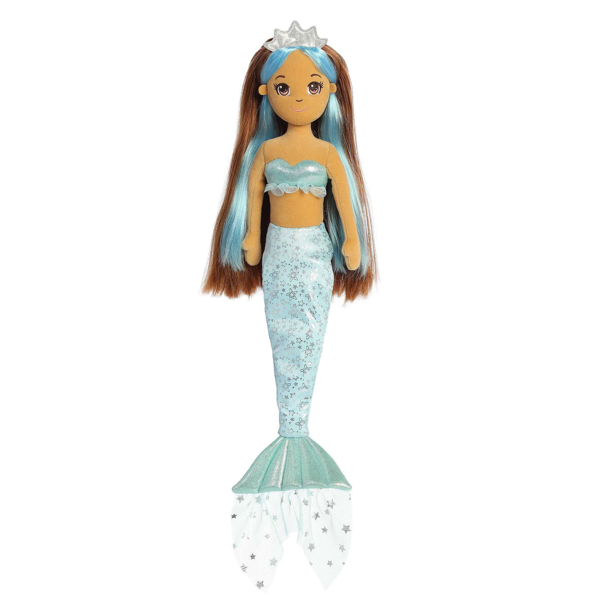 Celestial Sparkles - Star mermaid from Sea Sparkles, with blue hair and a sparkling sequined tail