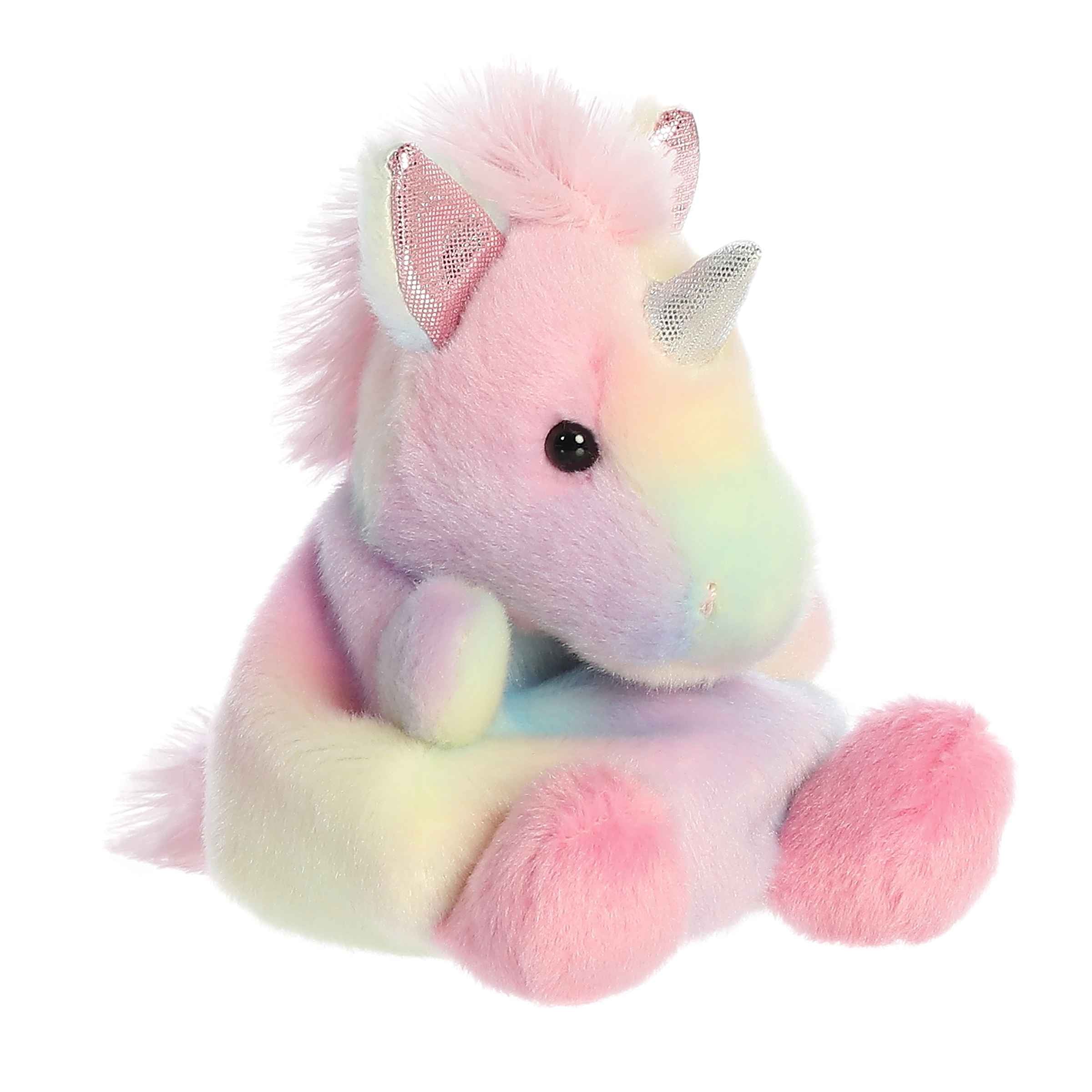 Sorbet Unicorn plush from Palm Pals, pastel swirl coat, sparkled horn, magical