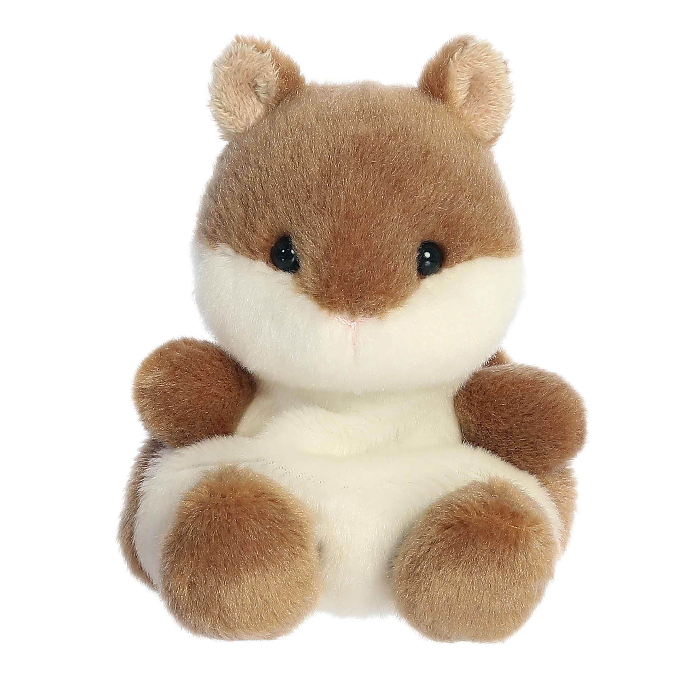 Chestnut Chipmunk plush from Palm Pals, caramel-brown with cream accents, woodland-inspired