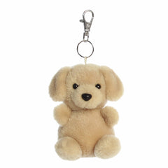 Sunny Lab clip-on plush, cheerful Labrador with a soft, cuddly body, embodies puppy joy.