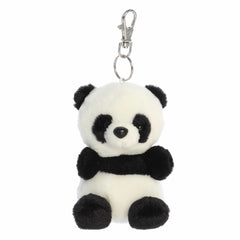 Bamboo Panda clip-on plush, peaceful expression with soft body, brings serenity on the go.