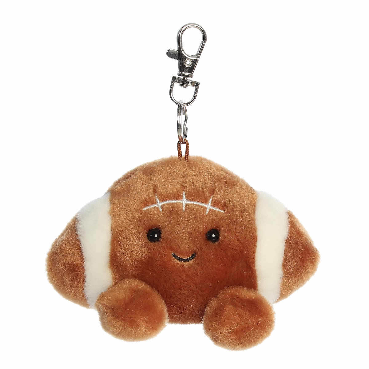 Football Clip-On from Palm Pals, featuring a rich brown football design with white stitching