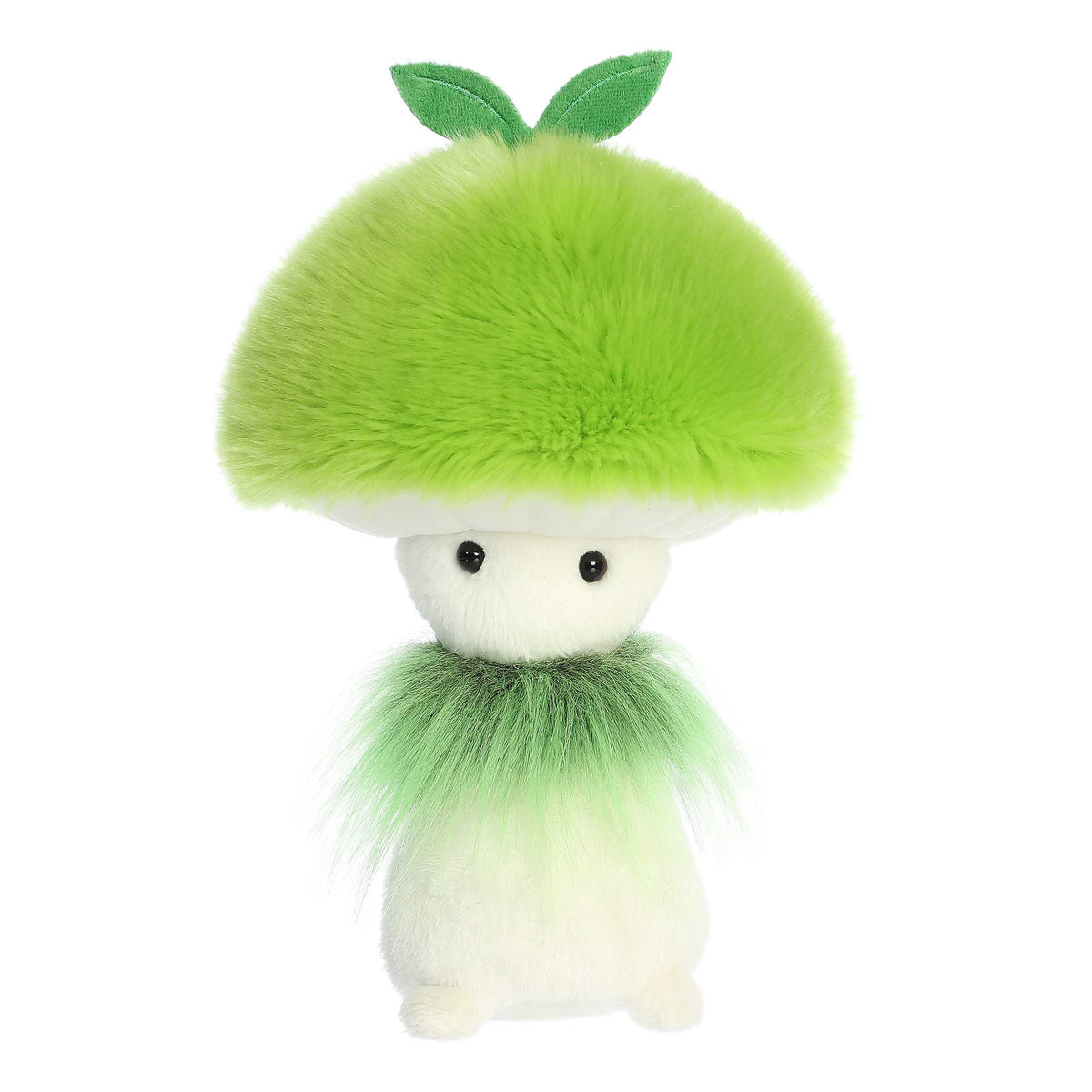 Green Sprout mushroom plush from Fungi Friends, with a vivid green cap, perfect for adding a dash of springtime charm