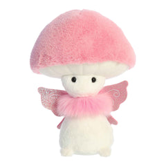 Pink Fairy plush from Fungi Friends, with a pink mushroom plush cap, sparkling eyes, and glistening wings