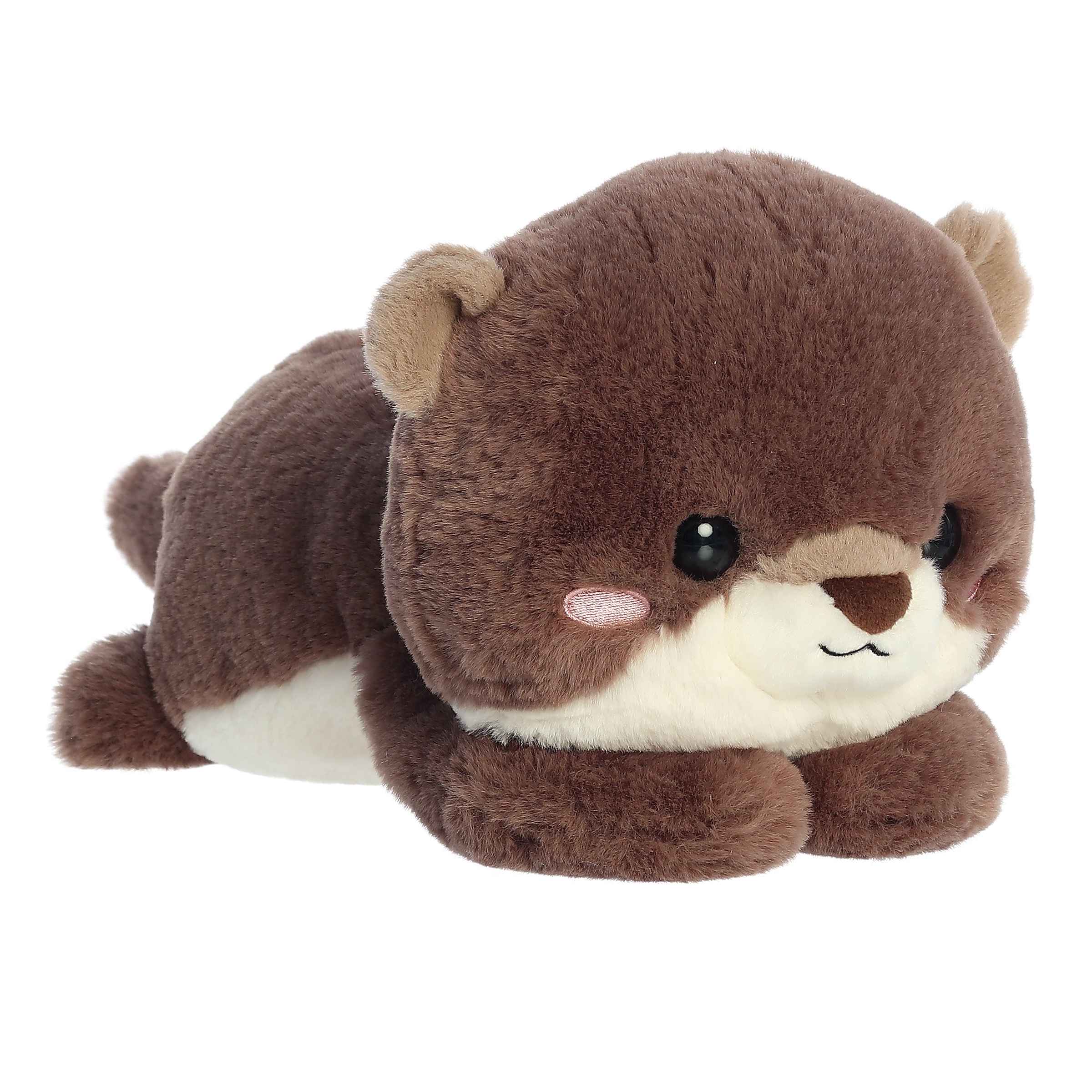 Oddie Otter plush from Too Cute Collection, chestnut coat with a cream belly
