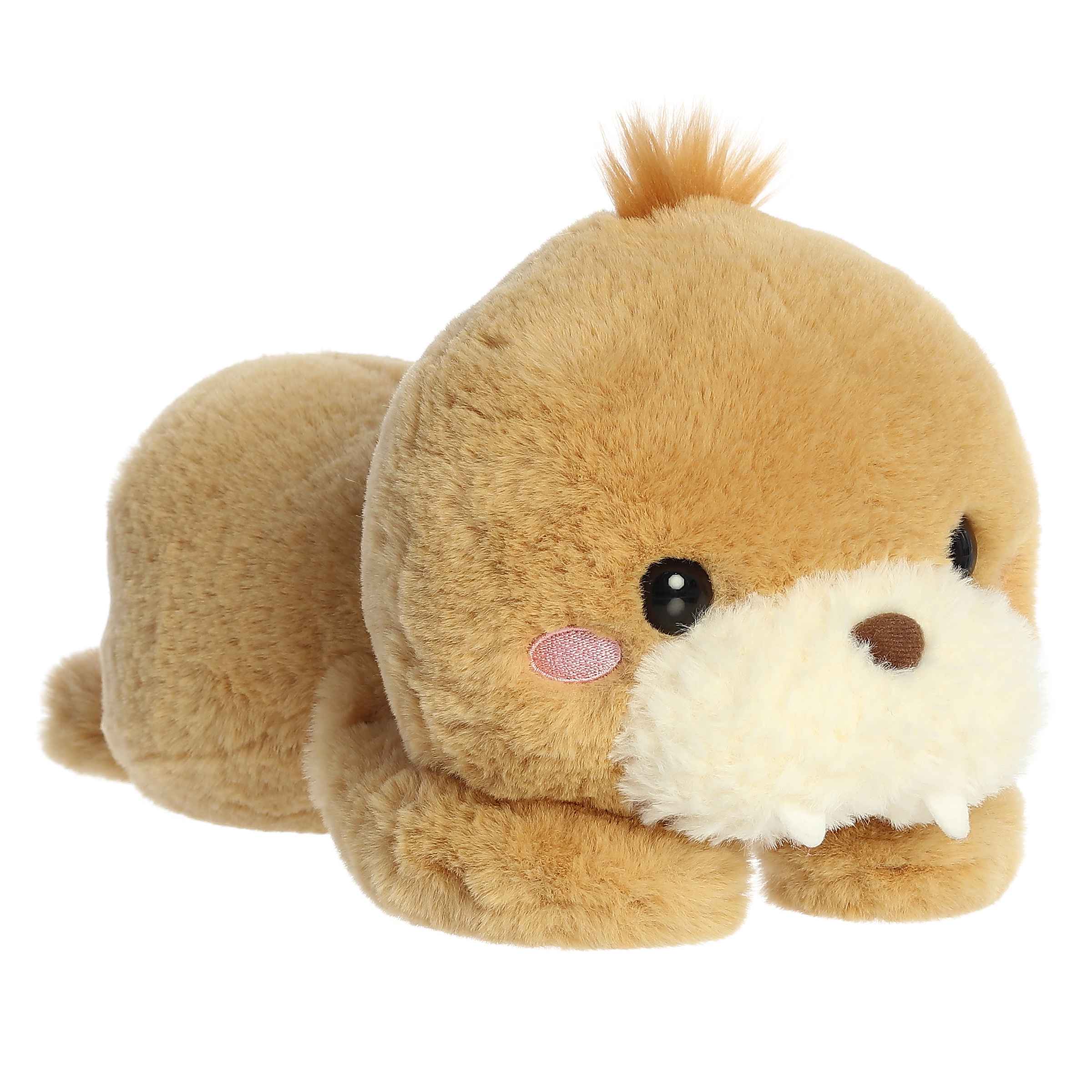 Wully Walrus plush from Too Cute Collection, with soft fur and friendly tusks, snuggly