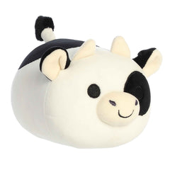 Bessie Black and White plush from Mooples, featuring a bean-shaped cow with traditional black and white patches