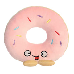 Demi Donut plush from Wackadoodles, featuring a pink frosted donut with colorful sprinkles