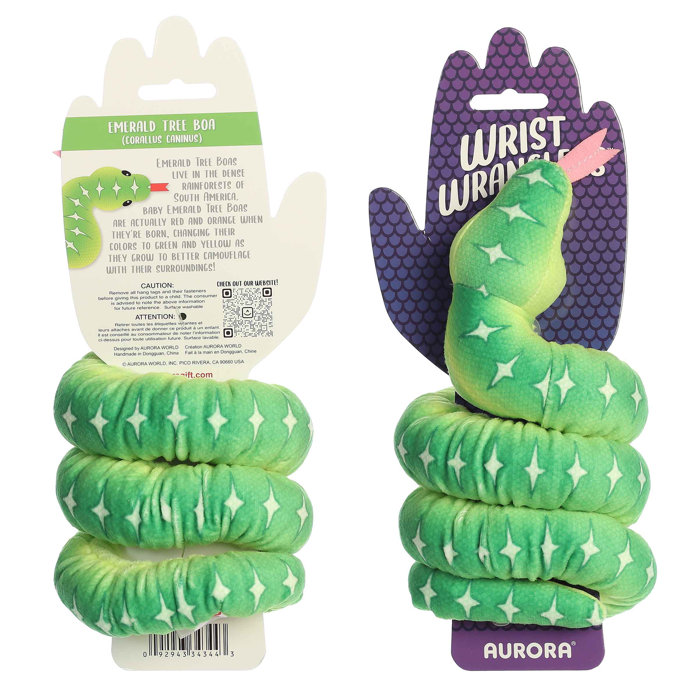 Aurora® - Snake - Wrist Wranglers™ - Emerald Tree Boa