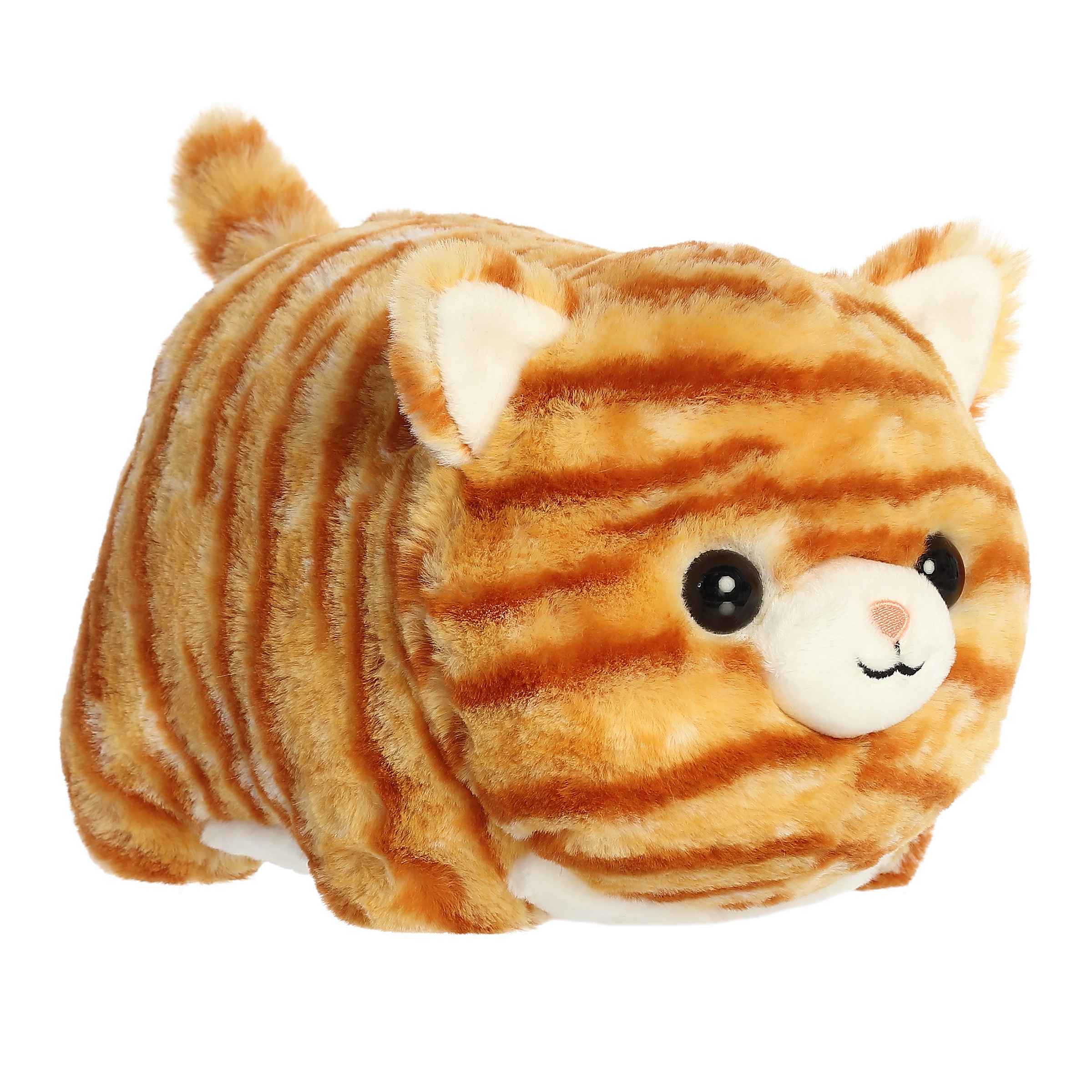 Plush toy of a potato-shaped Orange Tabby in the Spudsters collection with bright orange fur and tabby stripes.