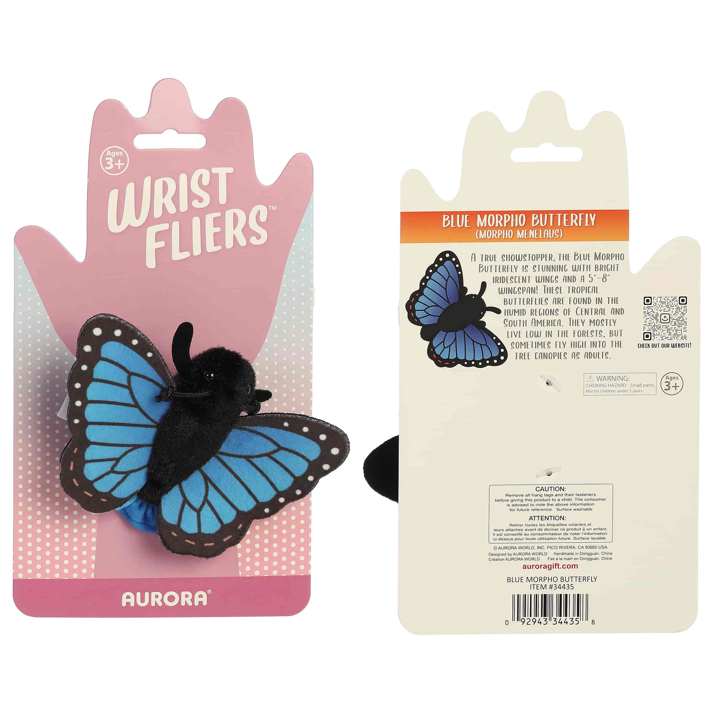 Aurora® - Wrist Fliers™ - 5" Blue Morpho Butterfly