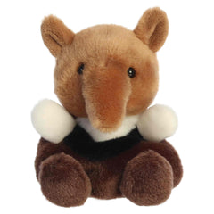 Anita Anteater plush, sandy-beige and chocolate-brown with long snout and round ears, from Palm Pals.