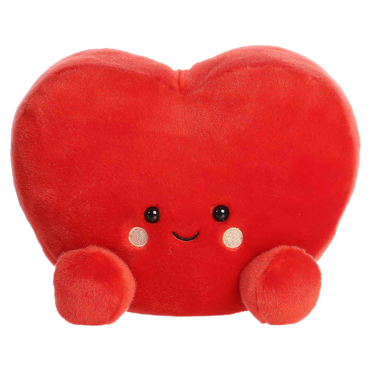 Amore Heart plush, large red heart shape with rosy cheeks and a friendly face, from Palm Pals.