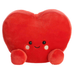 Amore Heart plush, large red heart shape with rosy cheeks and a friendly face, from Palm Pals.