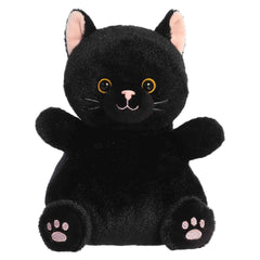 Twilight Black Cat plush, large black cat with bright yellow eyes and pink inner ears, from Palm Pals.