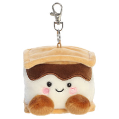 A s'more plush clip-on from Aurora with a marshmallow center, chocolate accents, and graham cracker details.