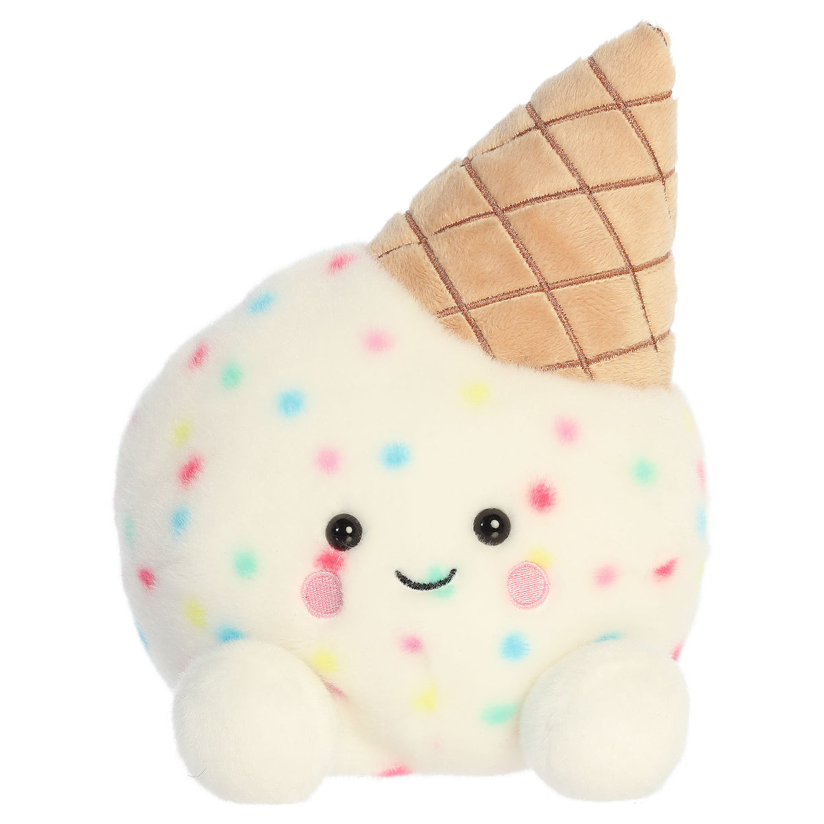 A party-sized ice cream plush toy from Aurora with a pastel body, sprinkle details, and a waffle cone accent.