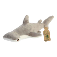 8'' Hammerhead Shark plush from Eco Softies, soft and durable, made from recycled materials.