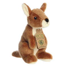 8'' Kangaroo plush from Eco Softies, cuddly and durable, made from recycled materials.