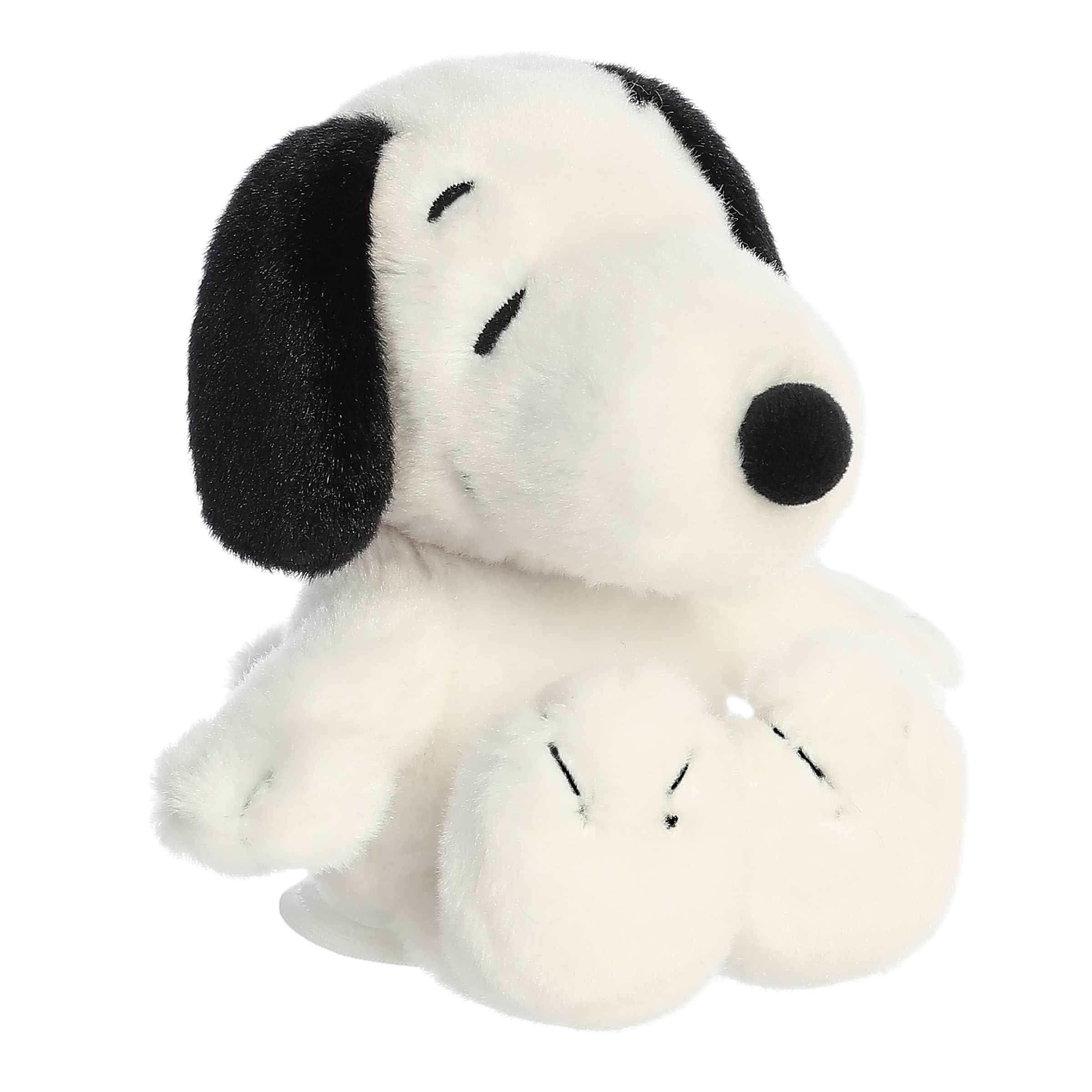 Snoopy Shoulderkins, soft plush with hidden magnet, perches on shoulder for secure, playful companionship from Peanuts