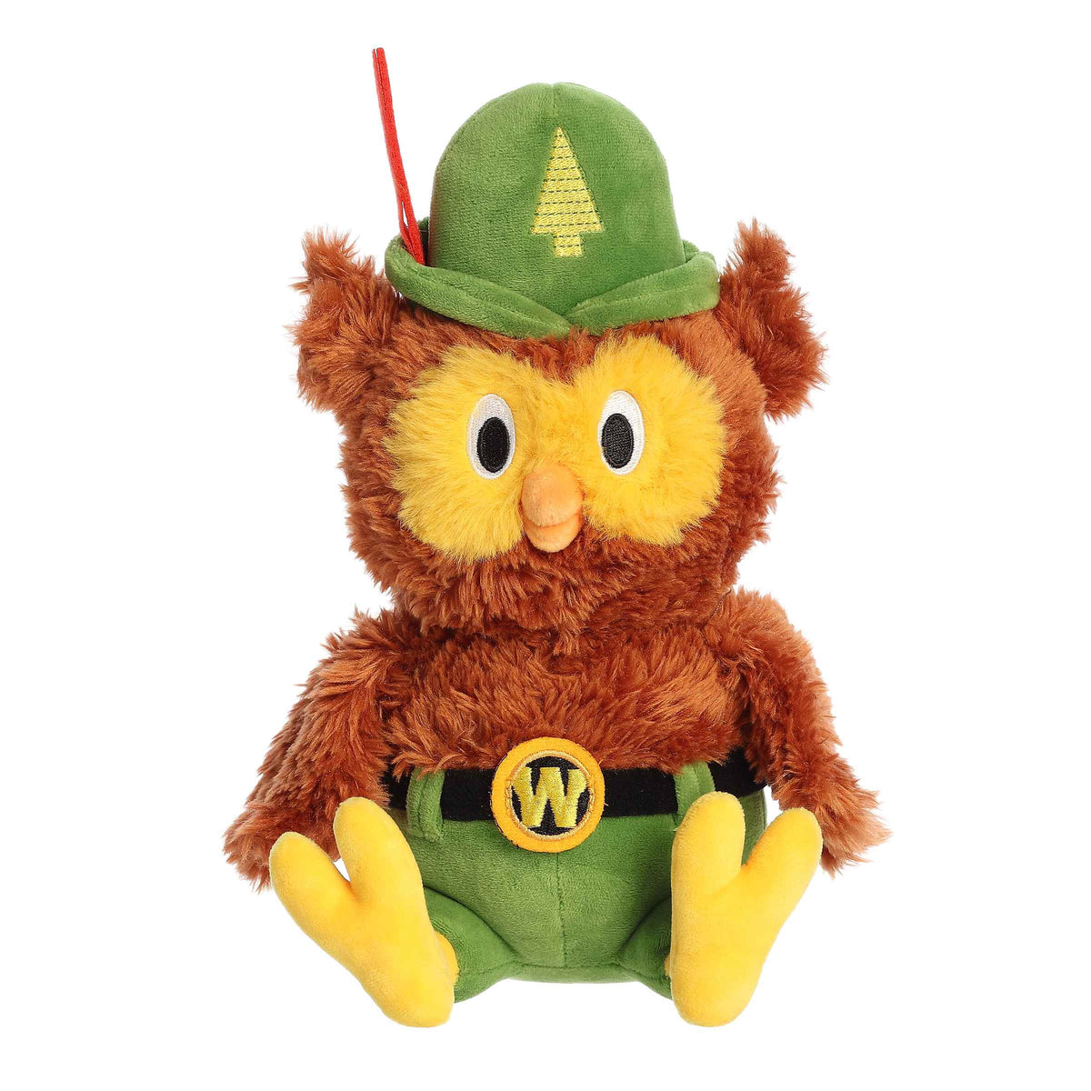 Woodsy Owl plush toy in ranger uniform, symbolizing environmental stewardship, crafted with high-quality materials