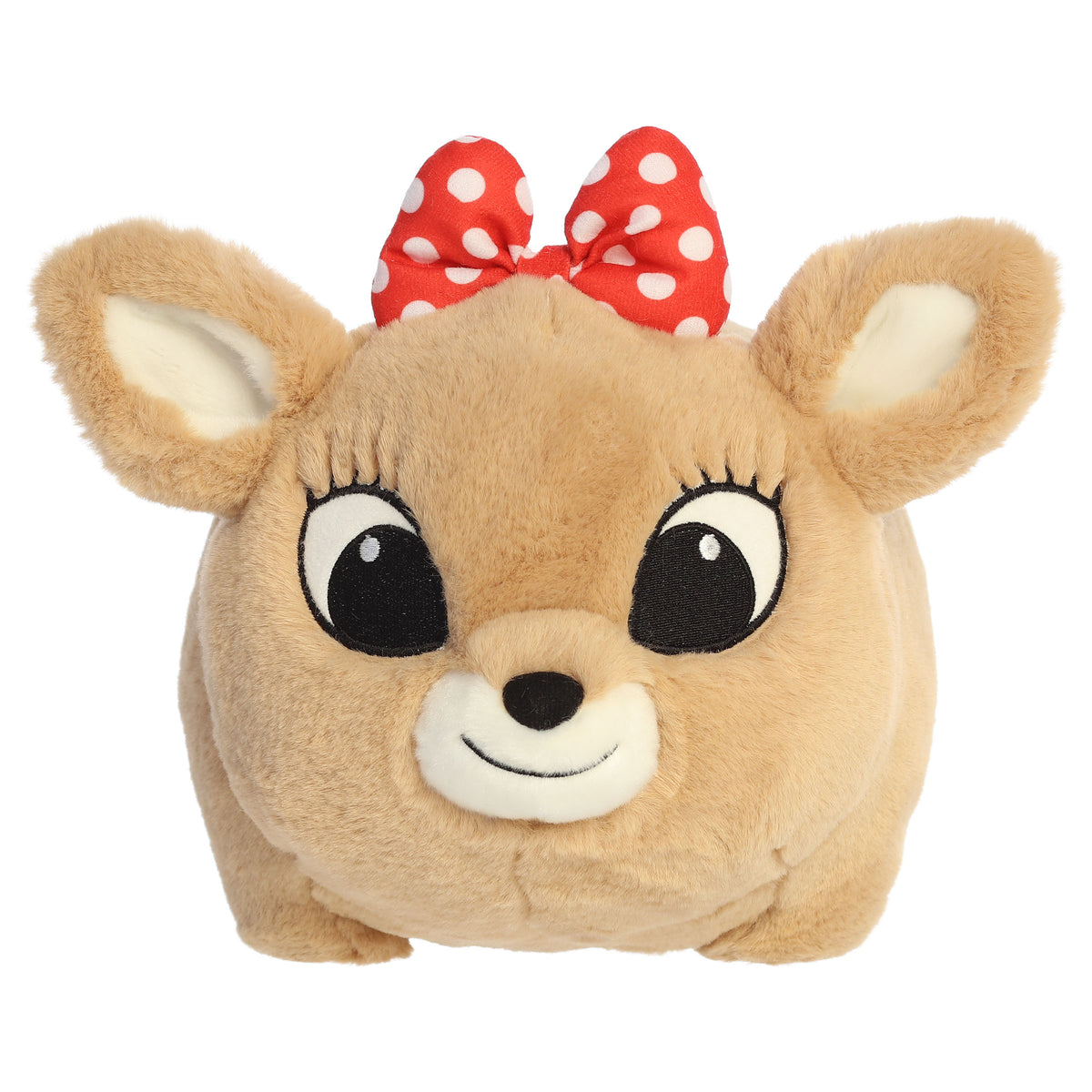 A Clarice Spudster plush toy from Aurora with a round body, signature bow, and sweet expression.