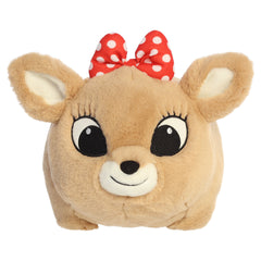 A Clarice Spudster plush toy from Aurora with a round body, signature bow, and sweet expression.