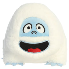 A Bumble Spudster plush toy from Aurora with a round white body, blue face, and cheerful features.