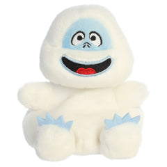 A Bumble Palm Pal plush toy from Aurora with a white body, blue accents, and a friendly smile.