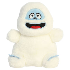 A party-sized Bumble plush toy from Aurora with a white body, blue accents, and a friendly smile.