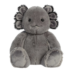 Black Axolotl plush toy from Aurora, featuring a unique design with soft gray fur and lovable eyes