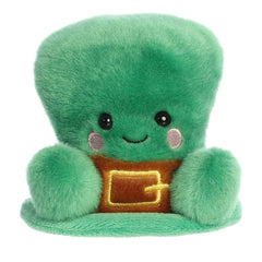 Finnigan Leprechaun plush in green with leprechaun hat, perfect for St. Patrick's Day fun.