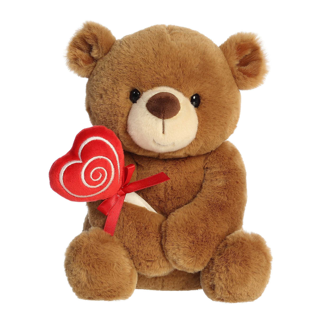 11-inch teddy bear with heart-shaped lollipop, perfect for sharing Valentine's love