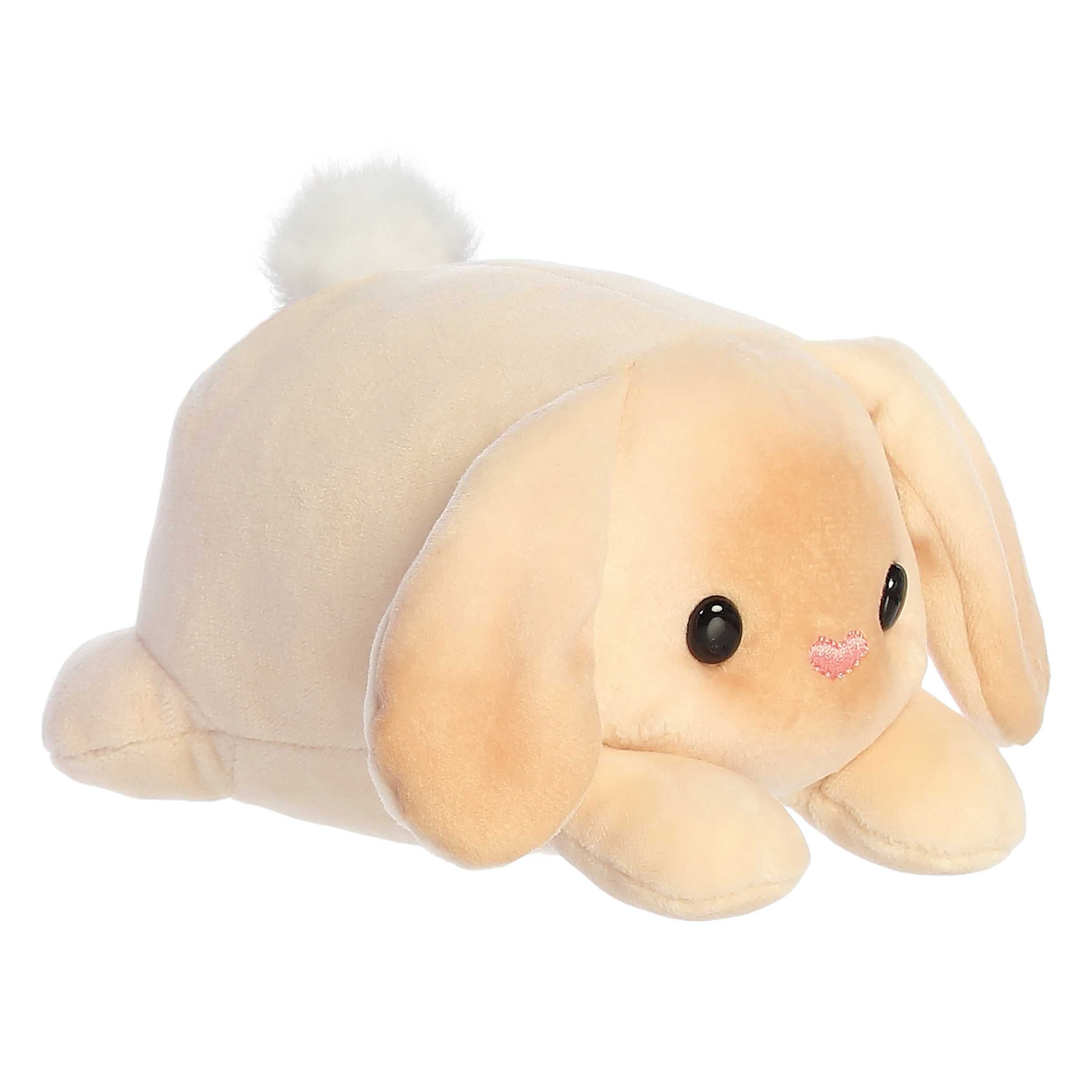 Bunny loaf rabbit plush with ube purple fur, soft body, and floppy ears, great for cuddles.