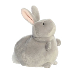 Greg Bunny from the Pudgeez collection, featuring soft, gray fur and an overstuffed body, perfect for Easter