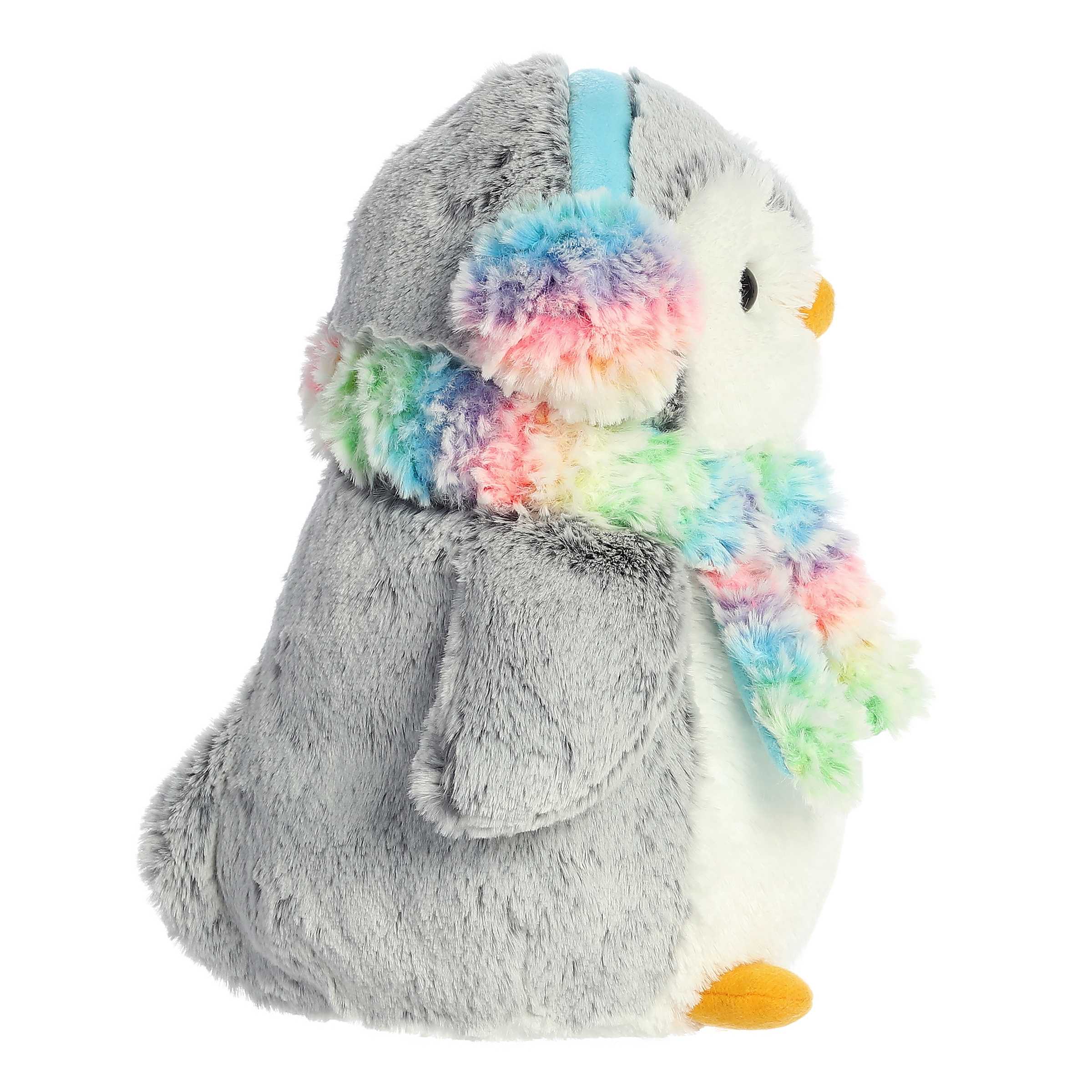 Aurora® - PomPom Penguin™ - 9" Pom Pom Rainbow Muffs™