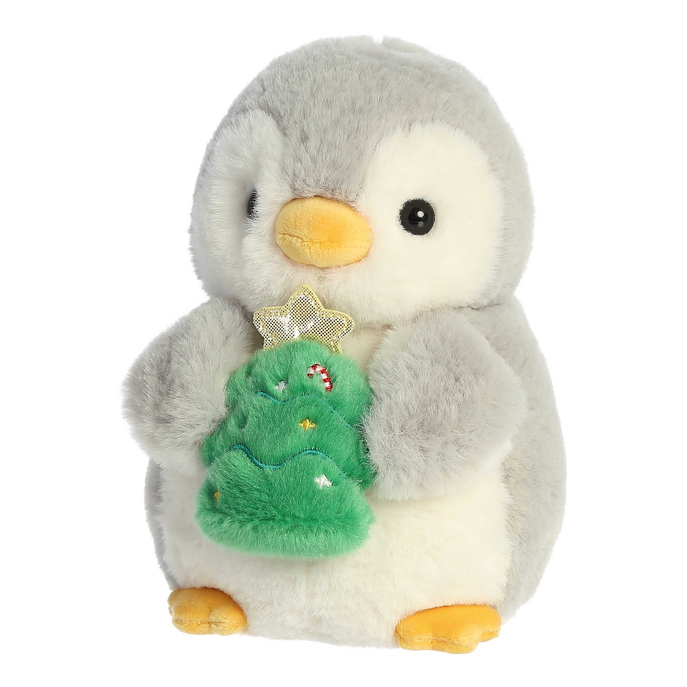 Aurora® - PomPom Penguin™ - 8" Pompom™ With Christmas Tree