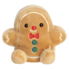 Gingerbread man plush with icing details and colorful buttons