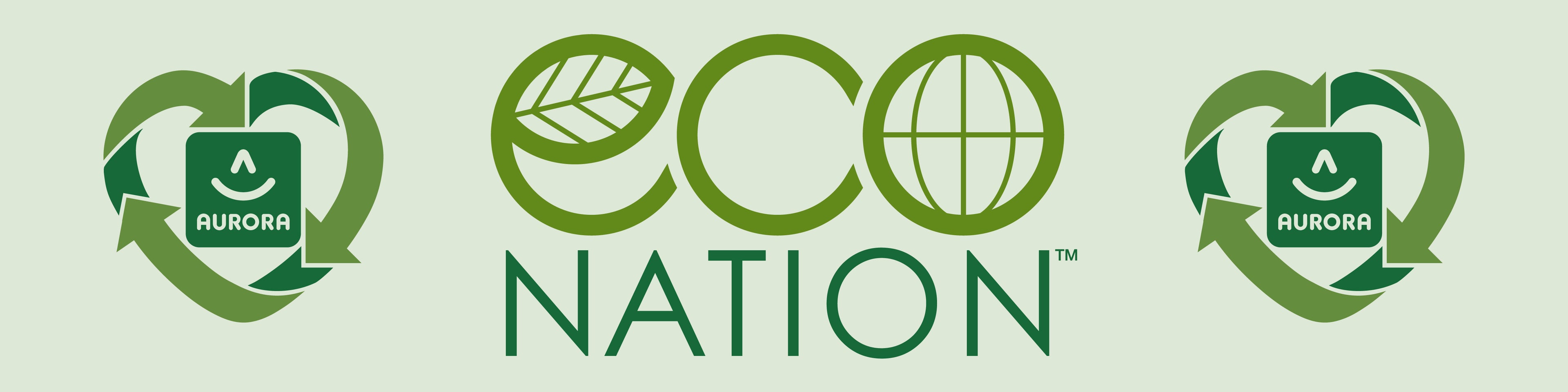 An image banner for Eco Nation by Aurora plush, a plush collection of eco friendly toys