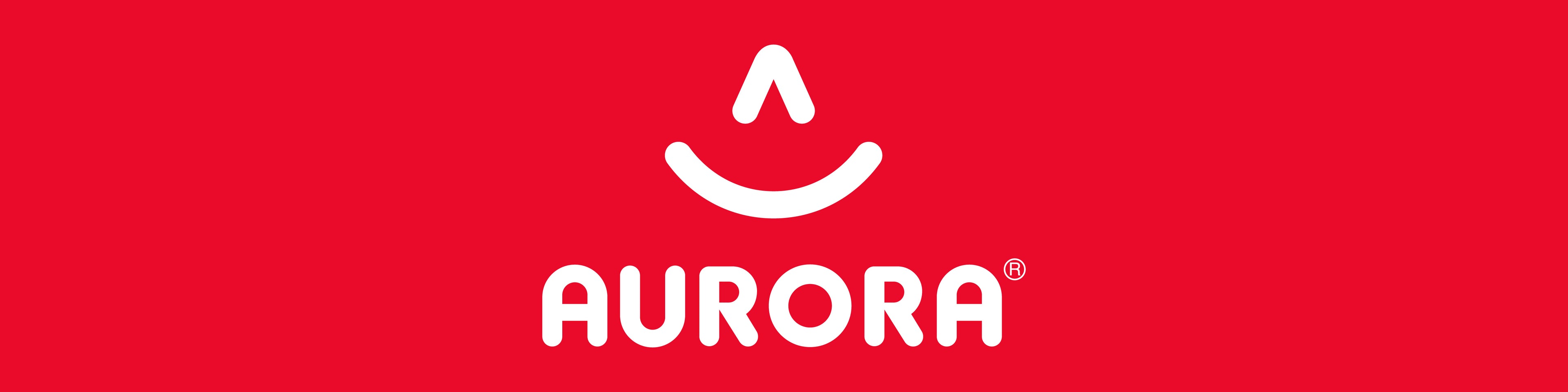 An image banner with the logo of the plush and stuffed animal company, Aurora World.
