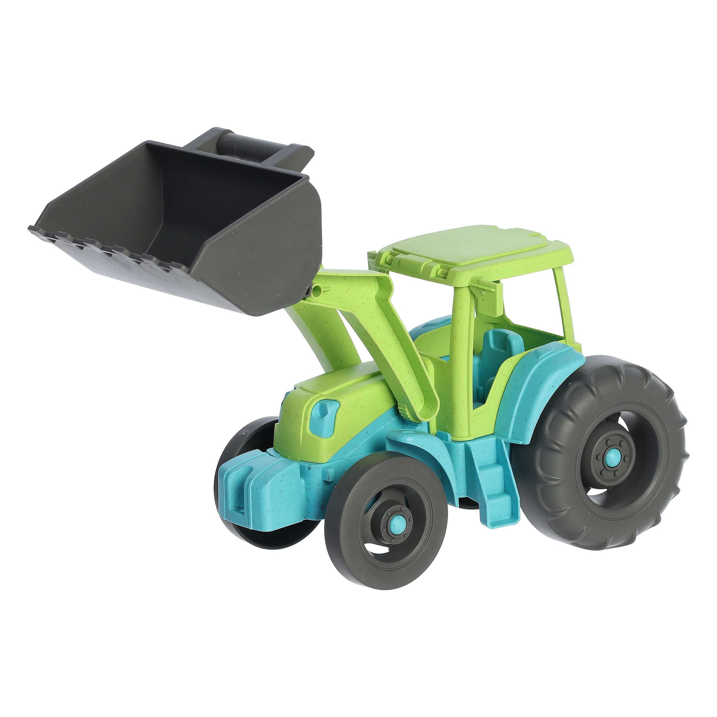 Wheatley Loader Tractor toy by Aurora, sustainable wheat straw bio-plastic.