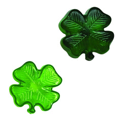 Vibrant green squeezable shamrock toy, perfect for St. Patrick's Day stress relief and play.