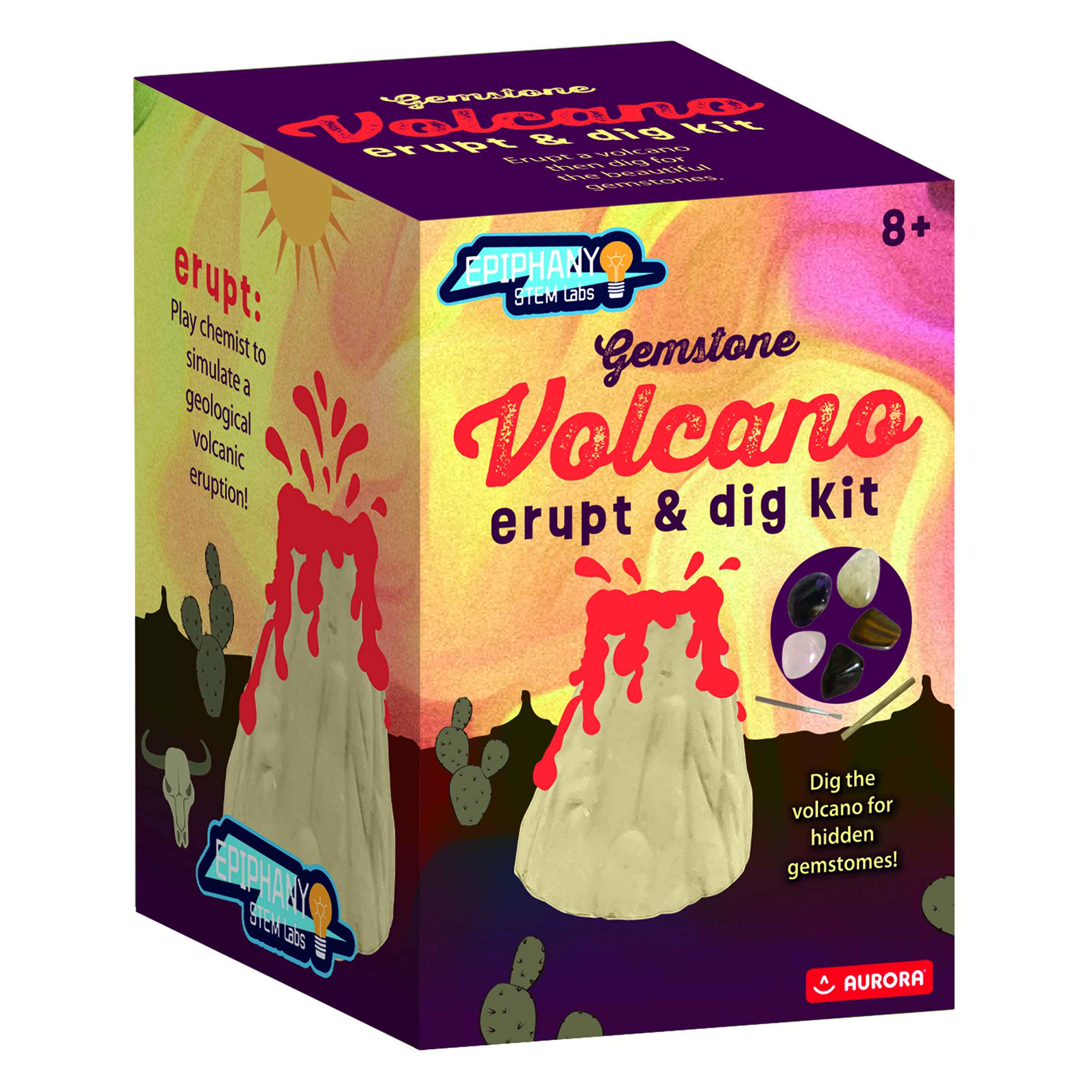 Aurora® Toys - Epiphany Stem Labs - Gemstone Volcano Erupt & Dig Kit