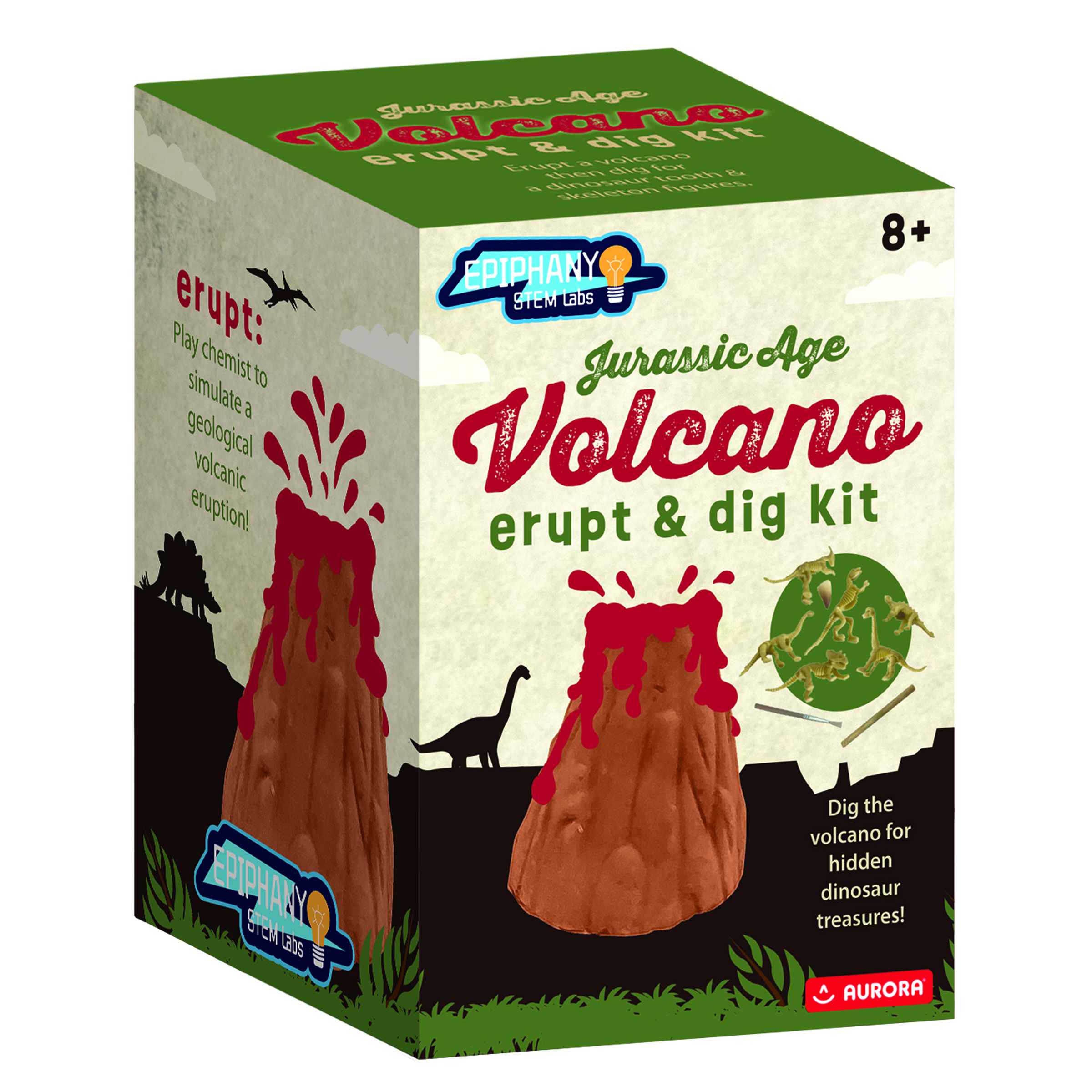 Aurora® Toys - Epiphany Stem Labs - Jurassic Age Volcano Erupt & Dig Kit