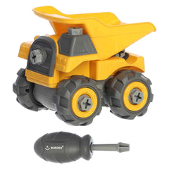 A Wheatley Take-A-Part Dump Truck toy set made from wheat straw hybrid material with rounded edges