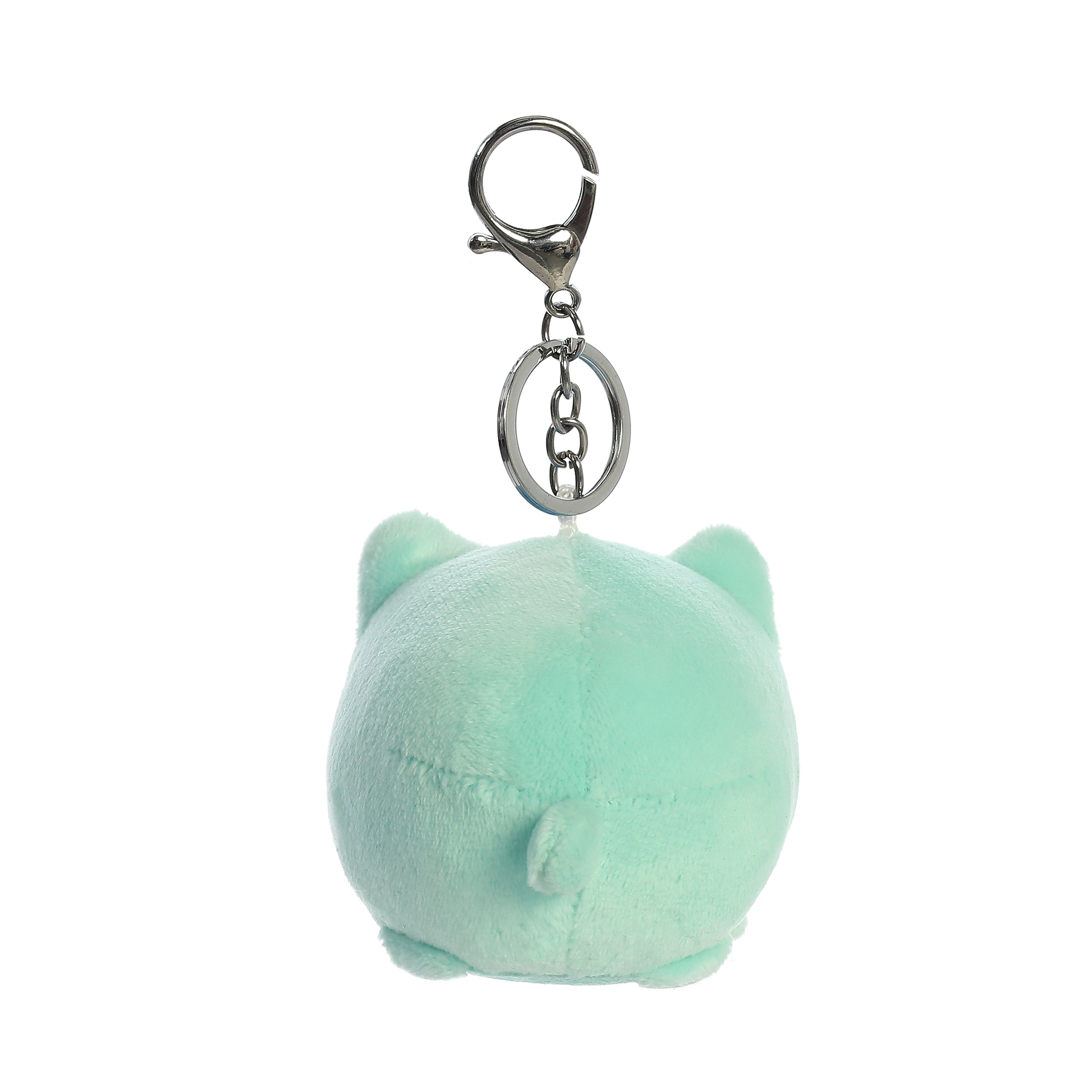 Mint Green Cat Pom Keychain