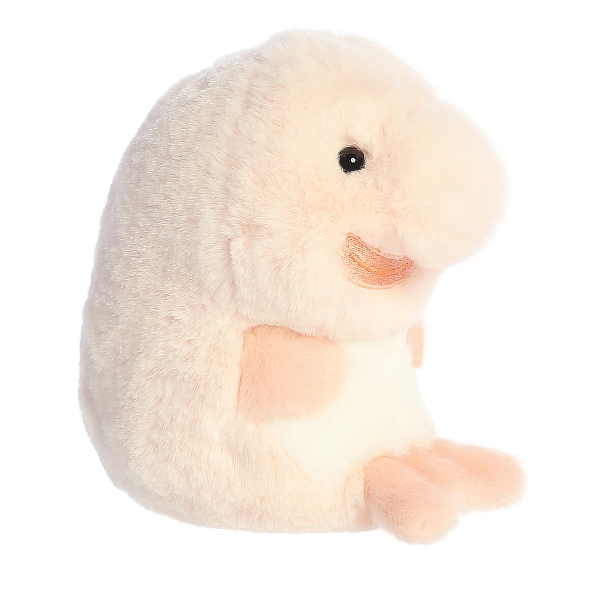 Pink Blobfish plush with a distinctive, friendly smile and white belly, representing a quirky and adorable underwater friend.